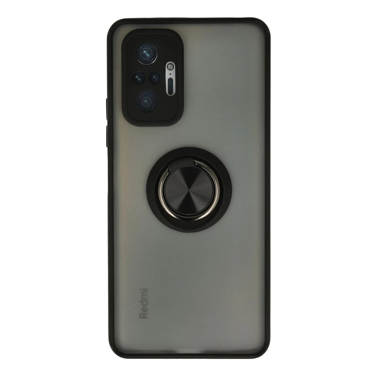 Xiaomi Redmi Note 10 Pro Kılıf Montreal Yüzüklü Silikon Kapak - Siyah