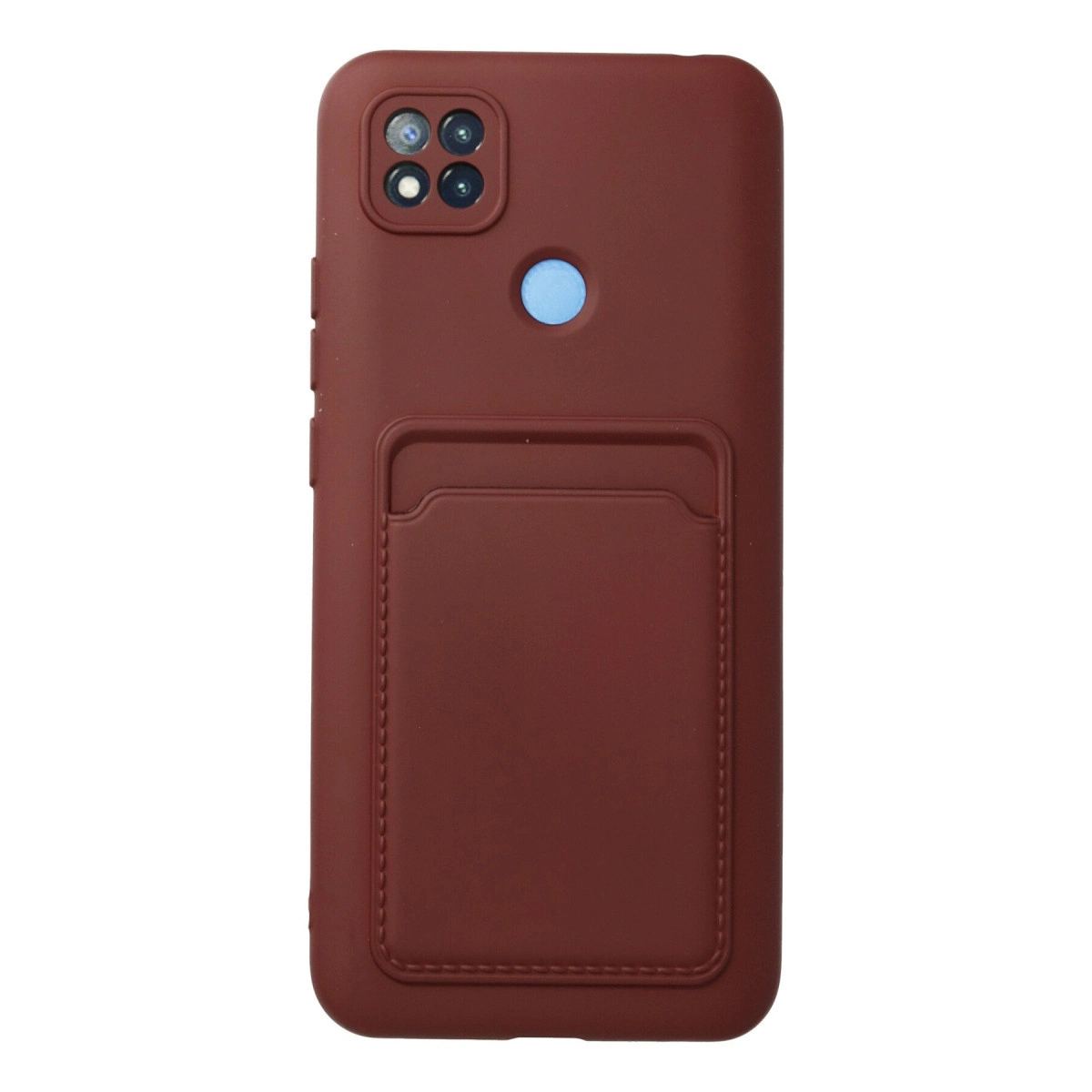 Xiaomi Redmi 9c Kılıf Kelvin Kartvizitli Silikon - Bordo