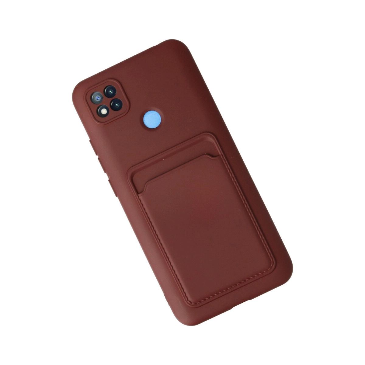 Xiaomi Redmi 9c Kılıf Kelvin Kartvizitli Silikon - Bordo