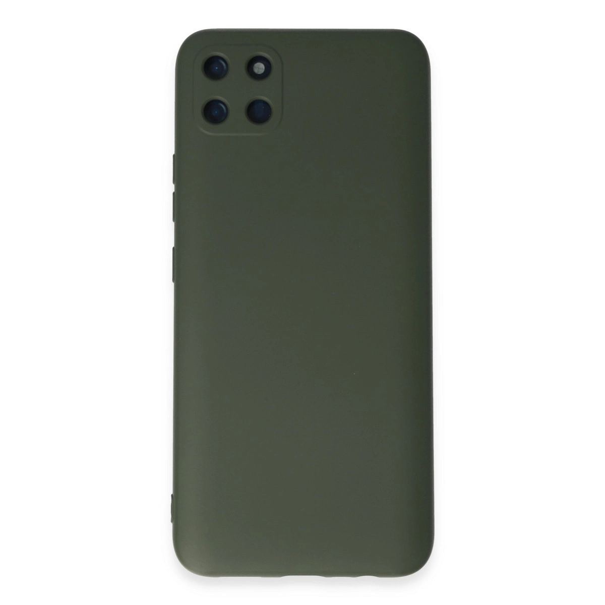 Realme C11 Kılıf Nano İçi Kadife Silikon - Koyu Yeşil