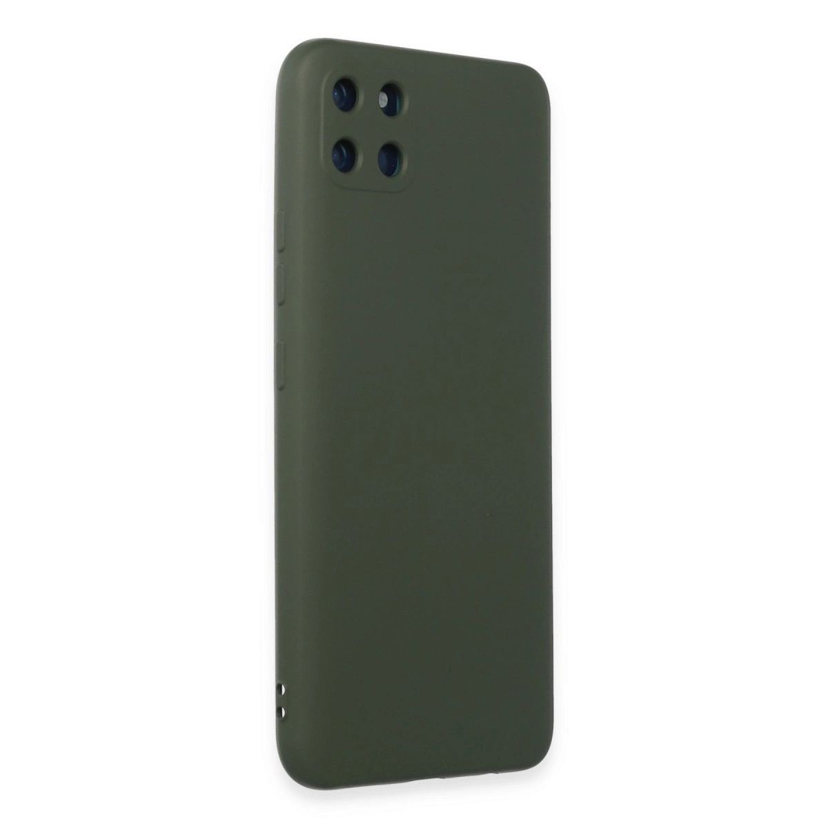 Realme C11 Kılıf Nano İçi Kadife Silikon - Koyu Yeşil