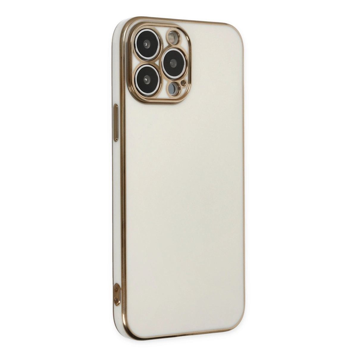 Apple İphone 15 Pro Max Kılıf Volet Silikon - Beyaz