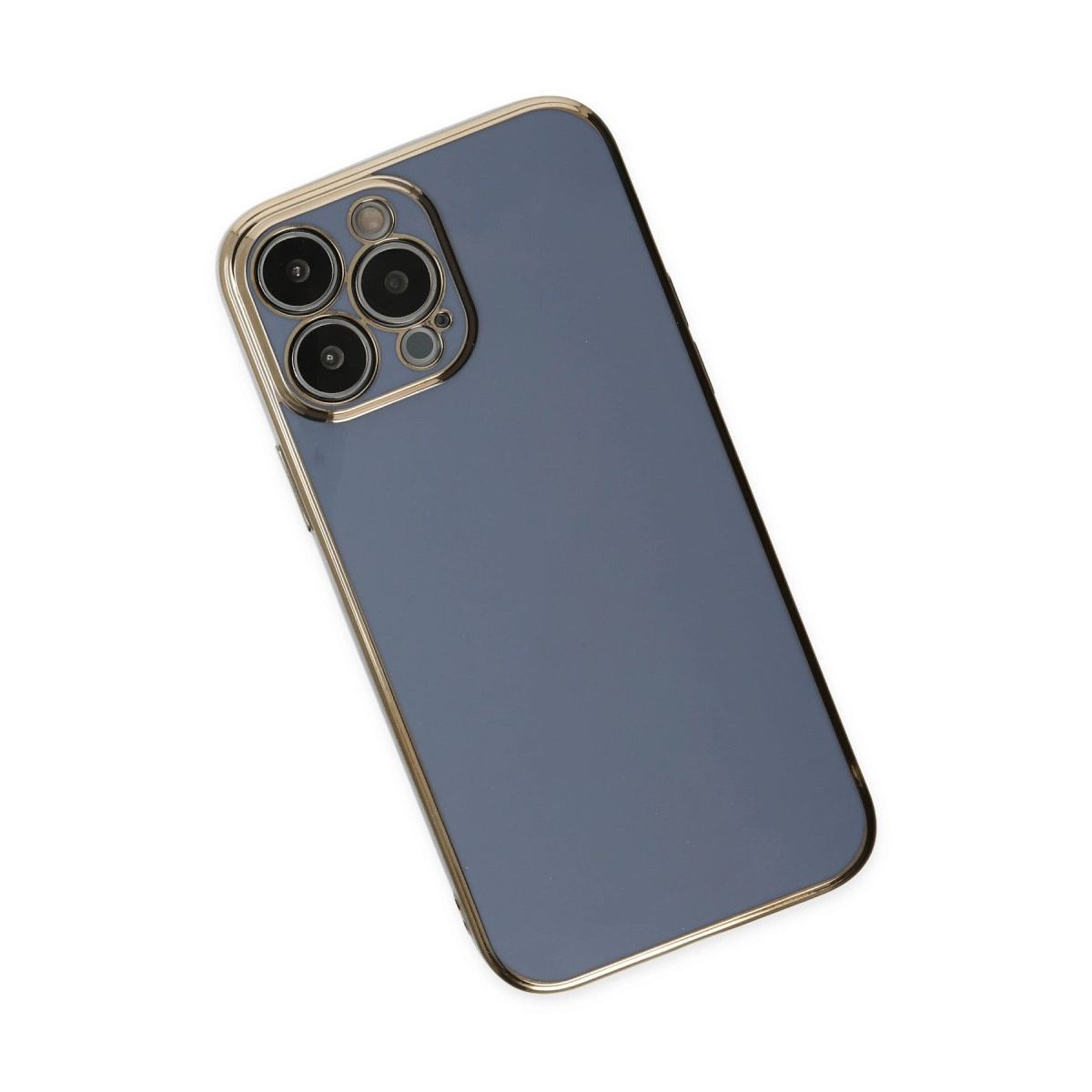 Apple İphone 15 Pro Max Kılıf Volet Silikon - Mavi