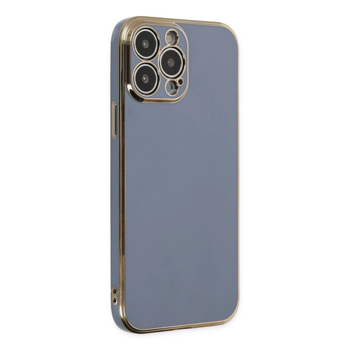 Apple İphone 15 Pro Max Kılıf Volet Silikon - Mavi