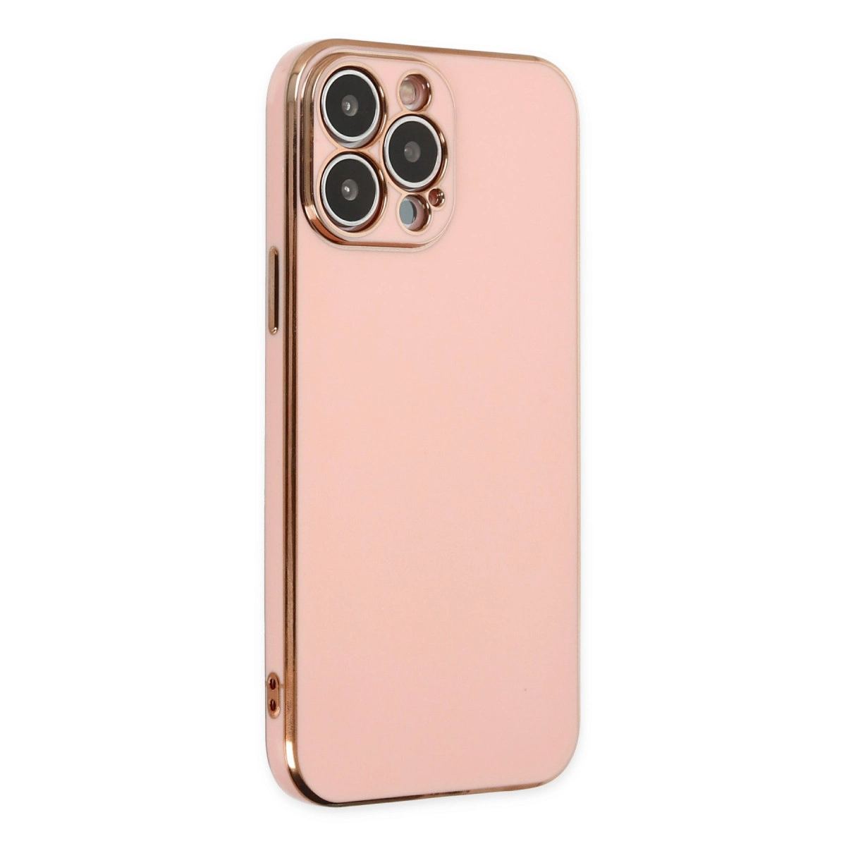 Apple İphone 15 Pro Max Kılıf Volet Silikon - Pembe