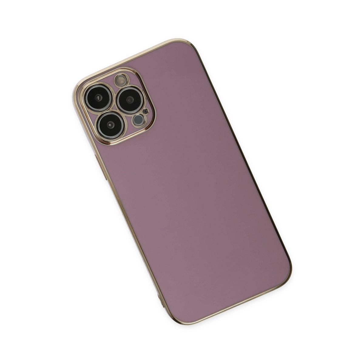 Apple İphone 15 Pro Max Kılıf Volet Silikon - Mor