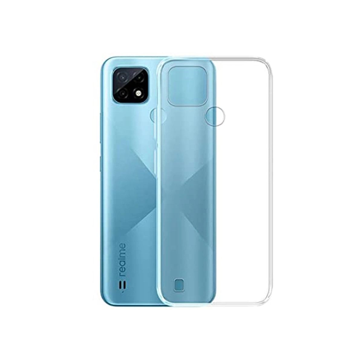 Realme C21 Kılıf Deluxe 2mm Şeffaf Silikon - Şeffaf