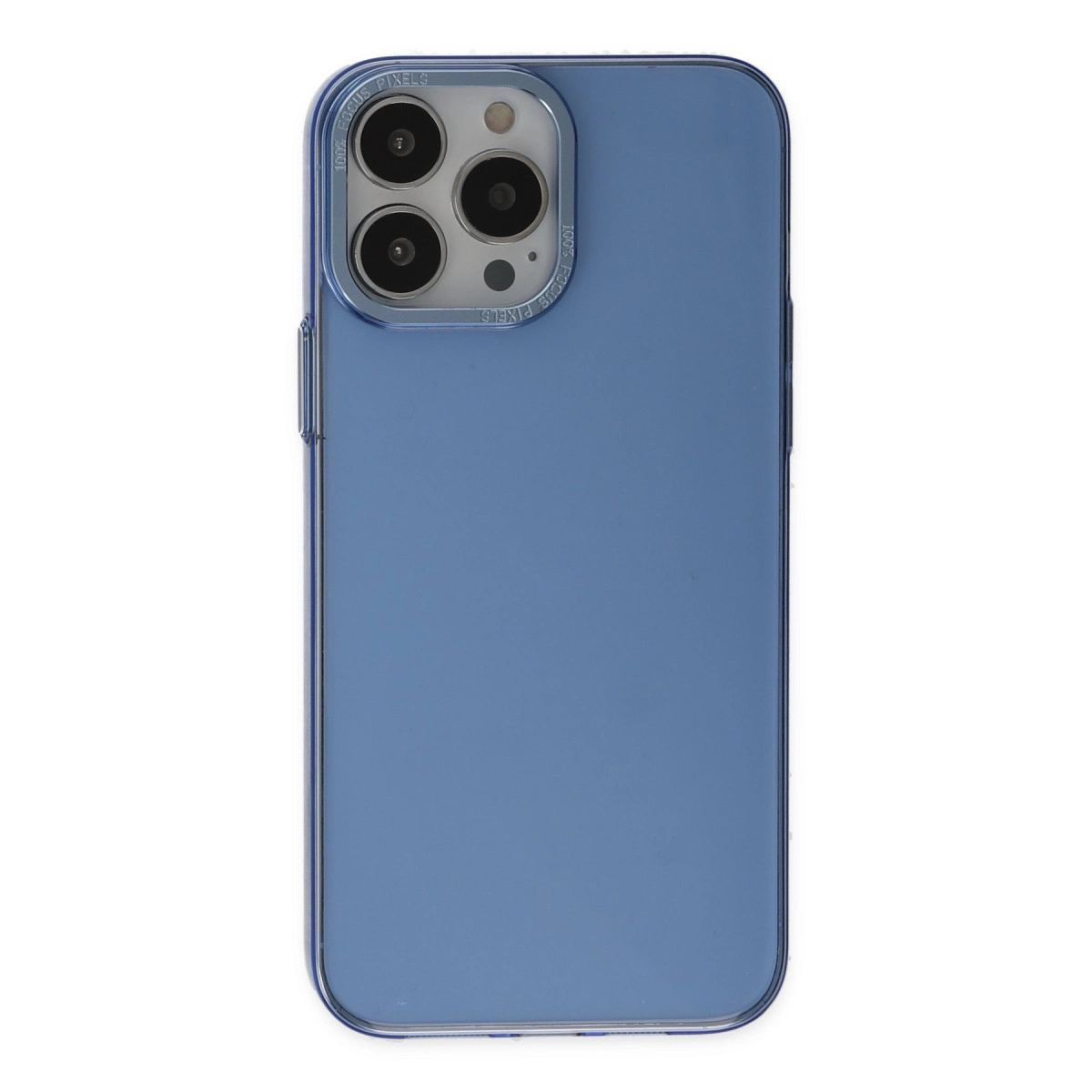 Apple İphone 14 Pro Kılıf Anka Pc Sert Metal Kapak - Mavi