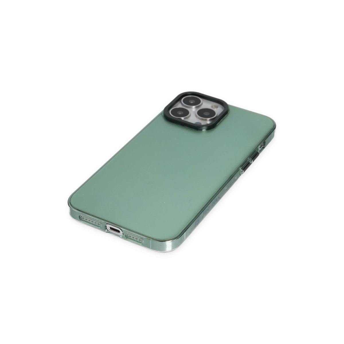 Apple İphone 14 Pro Kılıf Anka Pc Sert Metal Kapak - Yeşil