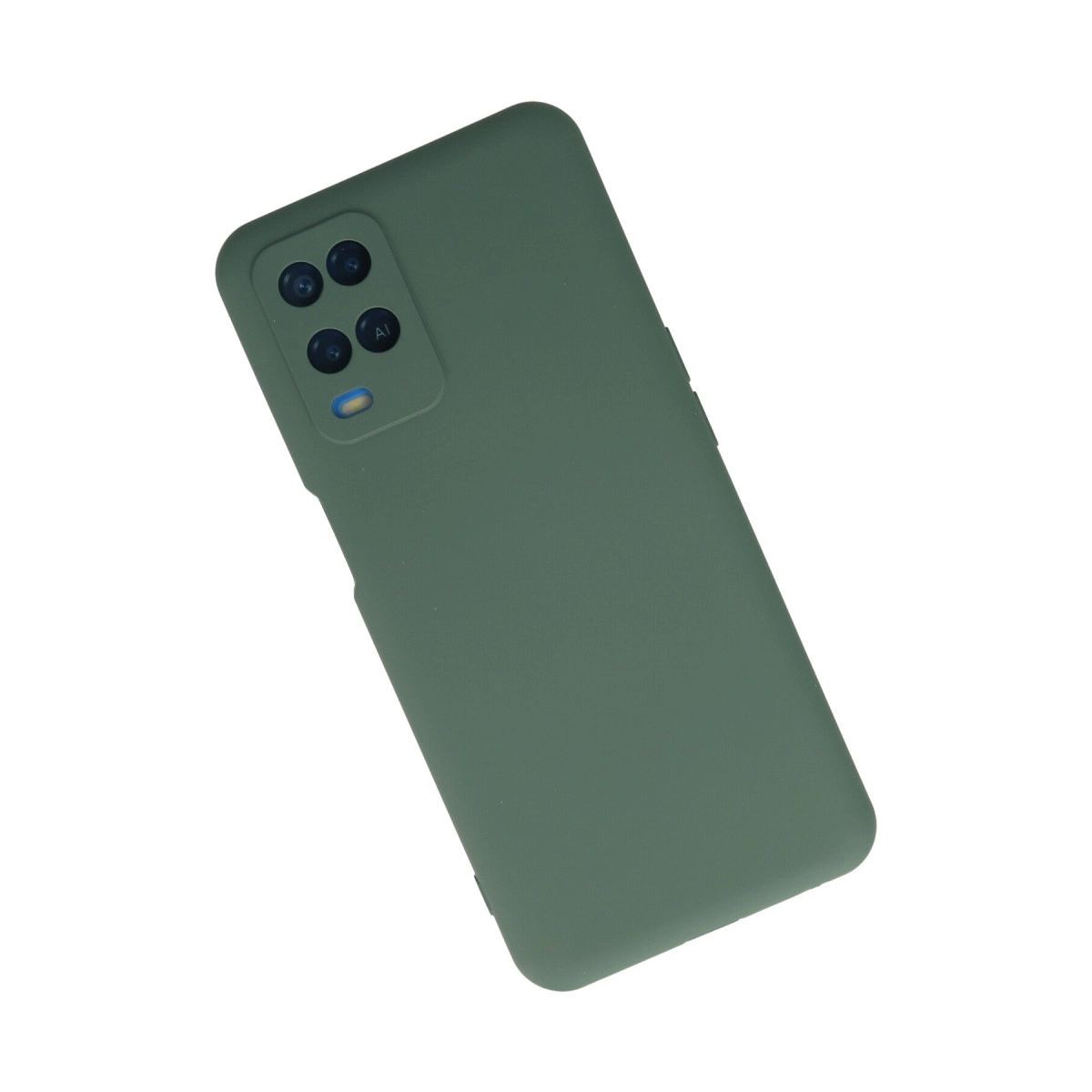 Oppo A54 4g Kılıf Nano İçi Kadife Silikon - Koyu Yeşil