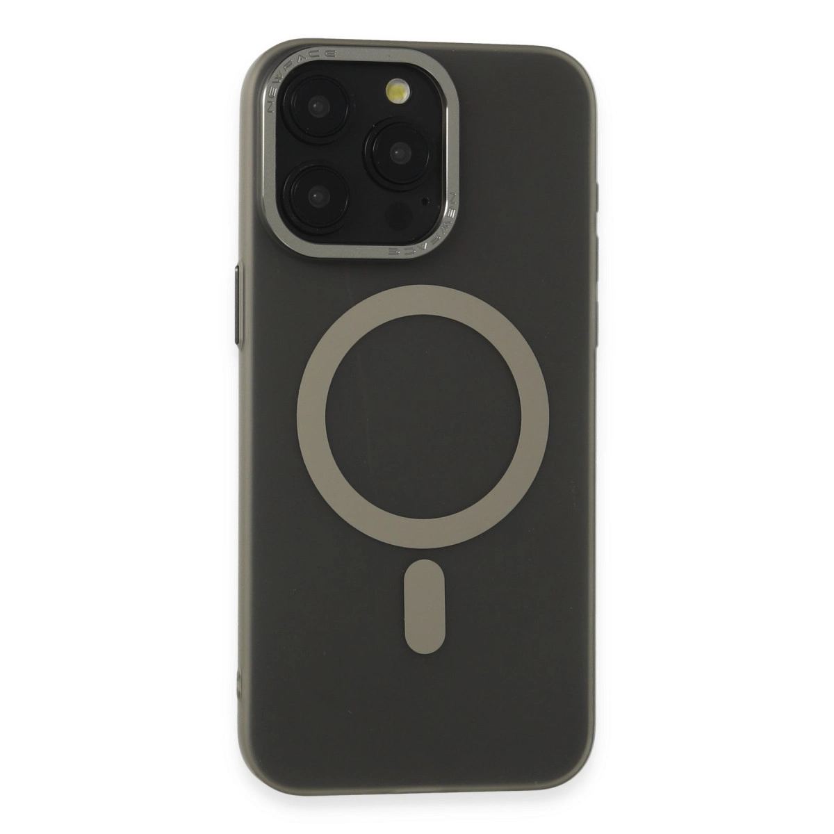 Apple İphone 15 Pro Max Kılıf Lodos Magneticsafe Mat Kapak - Titan Gri