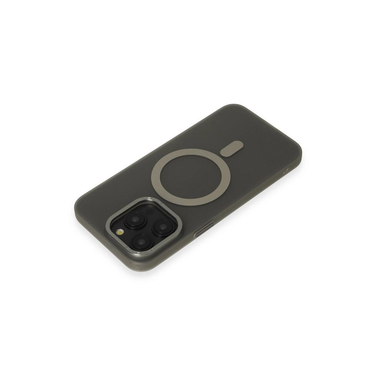 Apple İphone 15 Pro Max Kılıf Lodos Magneticsafe Mat Kapak - Titan Gri