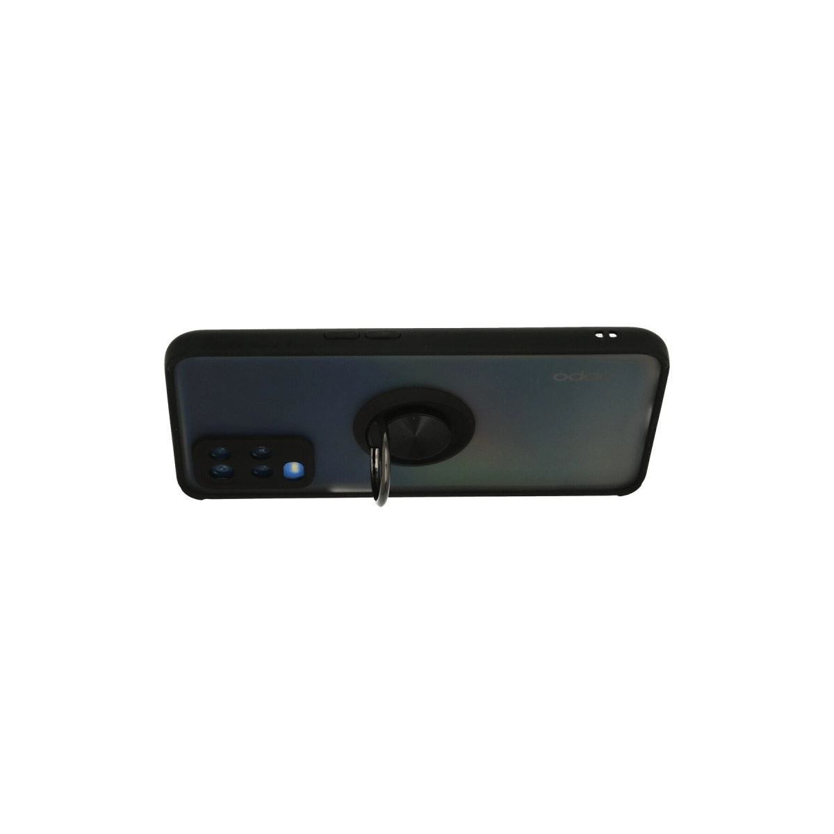 Oppo A54 4g Kılıf Montreal Yüzüklü Silikon Kapak - Siyah