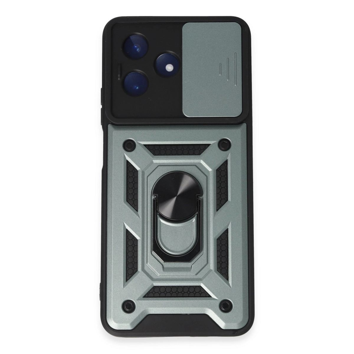 Realme C53 Kılıf Pars Lens Yüzüklü Silikon - Yeşil