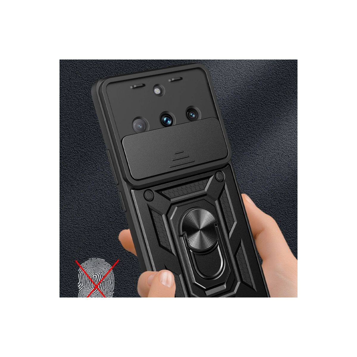 Realme 11 Pro Kılıf Pars Lens Yüzüklü Silikon - Lacivert