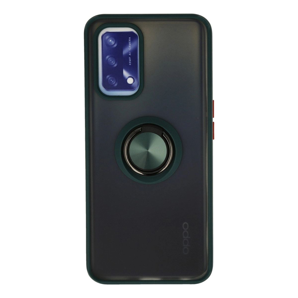 Oppo A74 4g Kılıf Montreal Yüzüklü Silikon Kapak - Yeşil