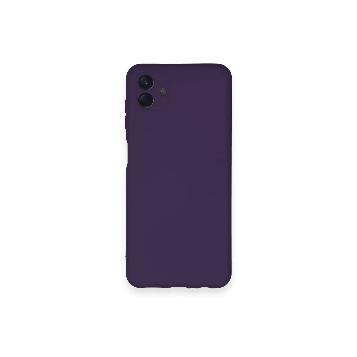 Samsung Galaxy A04 Kılıf Nano İçi Kadife Silikon - Mor
