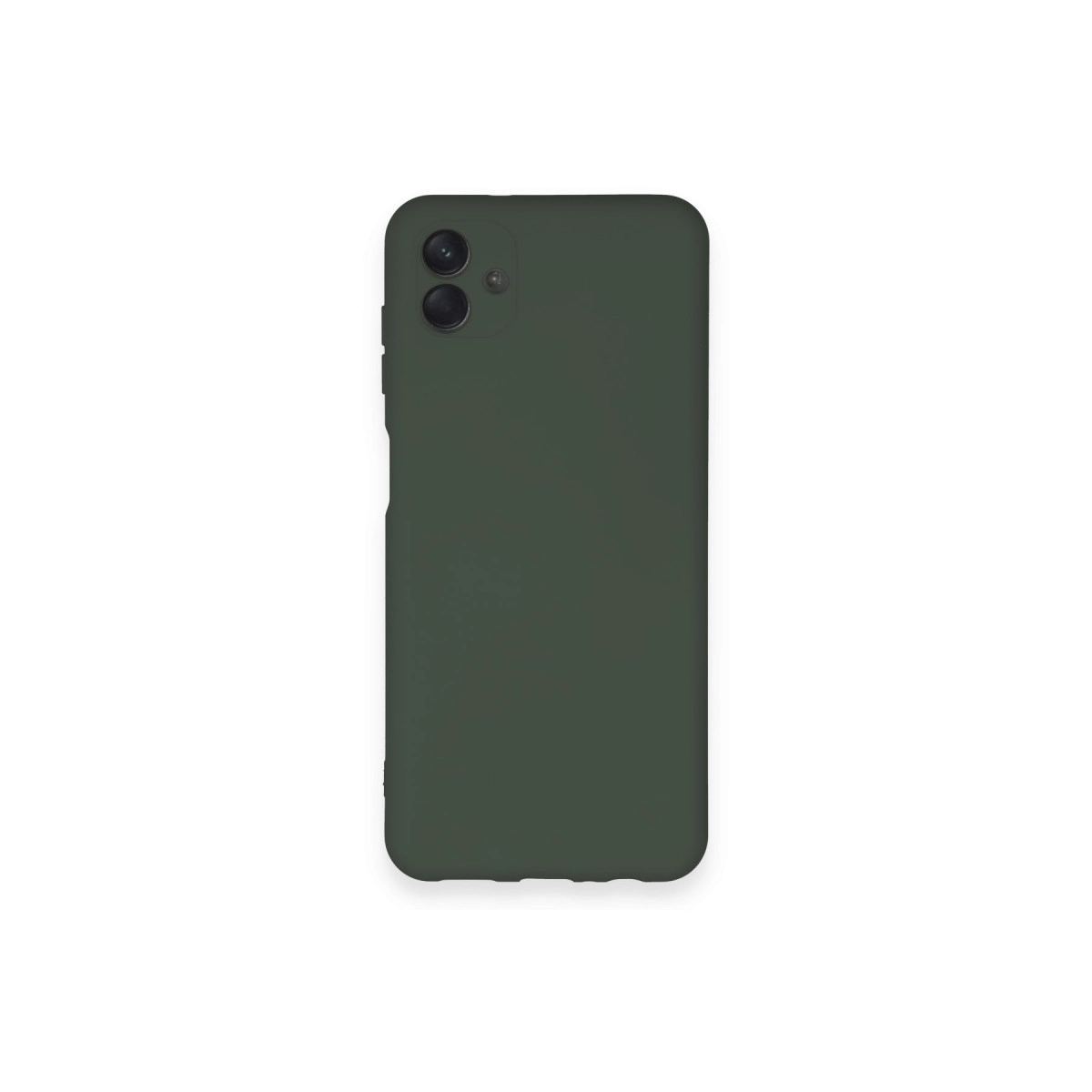 Samsung Galaxy A04 Kılıf Nano İçi Kadife Silikon - Koyu Yeşil