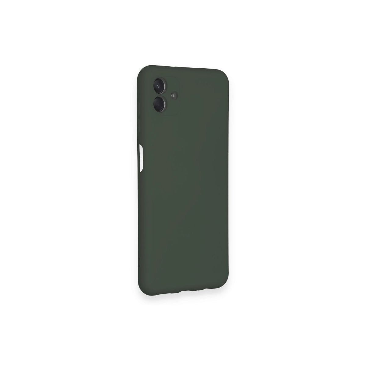 Samsung Galaxy A04 Kılıf Nano İçi Kadife Silikon - Koyu Yeşil
