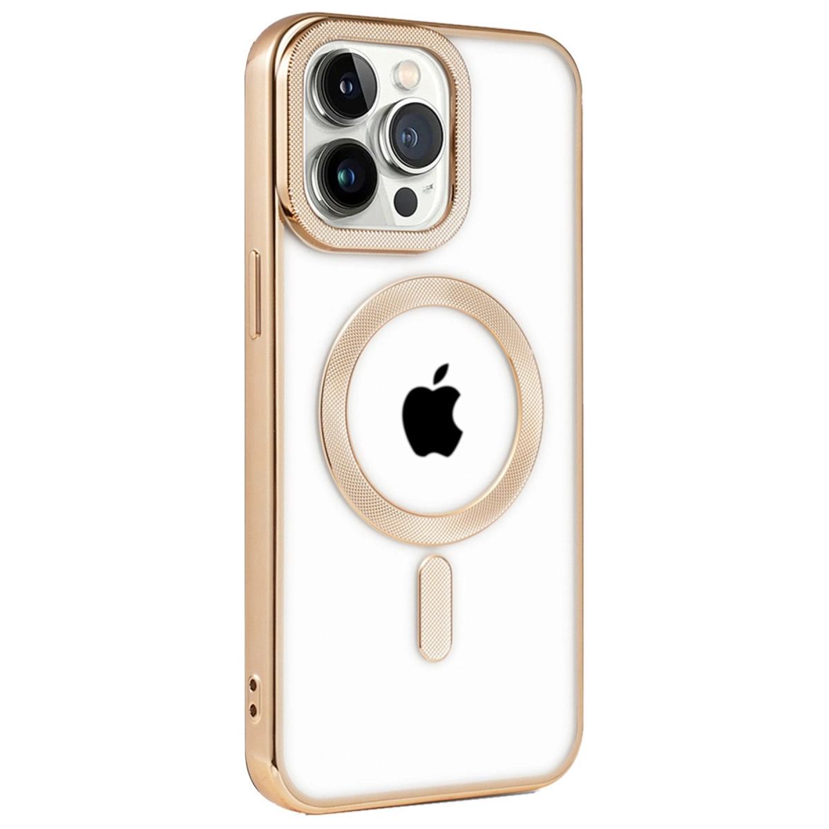 Apple İphone 14 Pro Kılıf Kronos Magsafe Kapak - Gold
