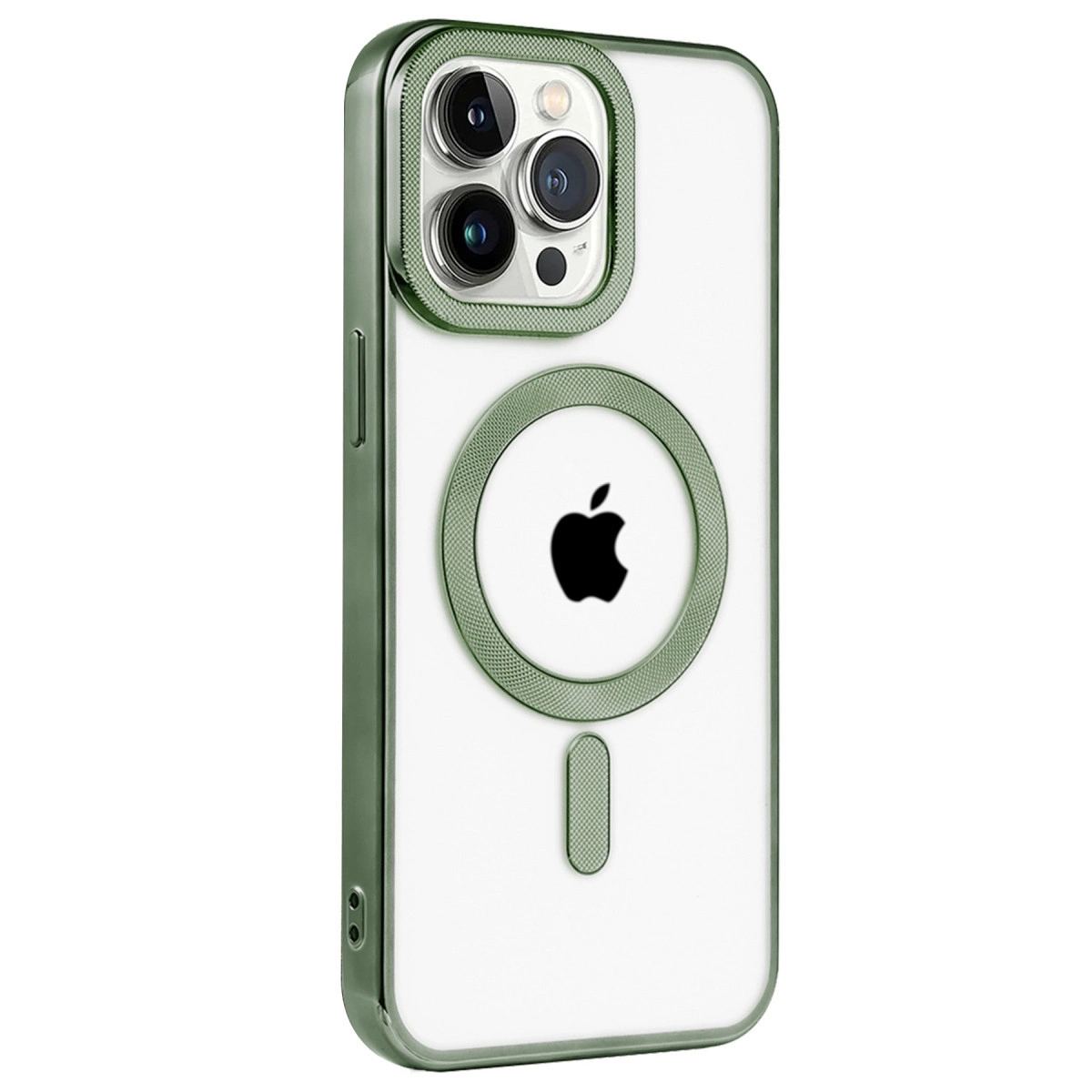 Apple İphone 14 Pro Max Kılıf Kronos Magsafe Kapak - Koyu Yeşil