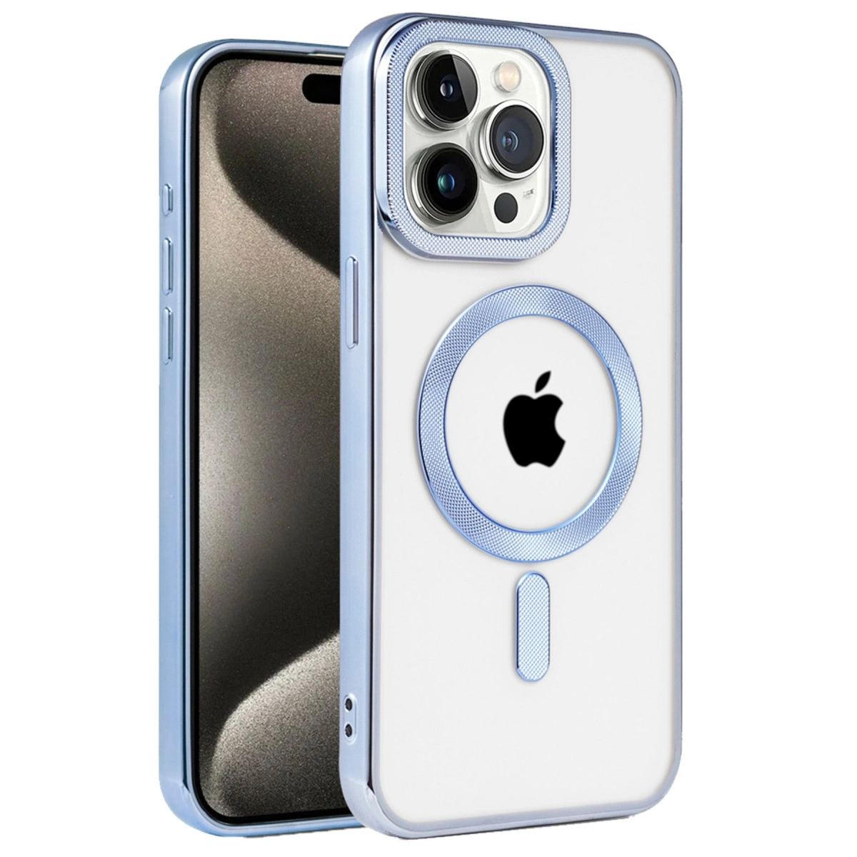 Apple İphone 14 Pro Max Kılıf Kronos Magsafe Kapak - Sierra Blue