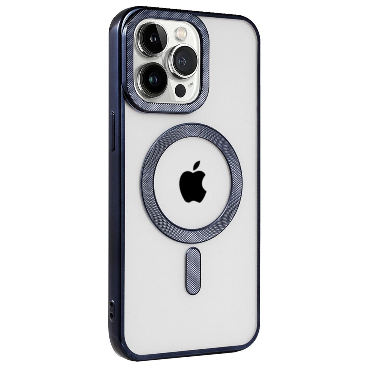 Apple İphone 15 Pro Max Kılıf Kronos Magsafe Kapak - Lacivert