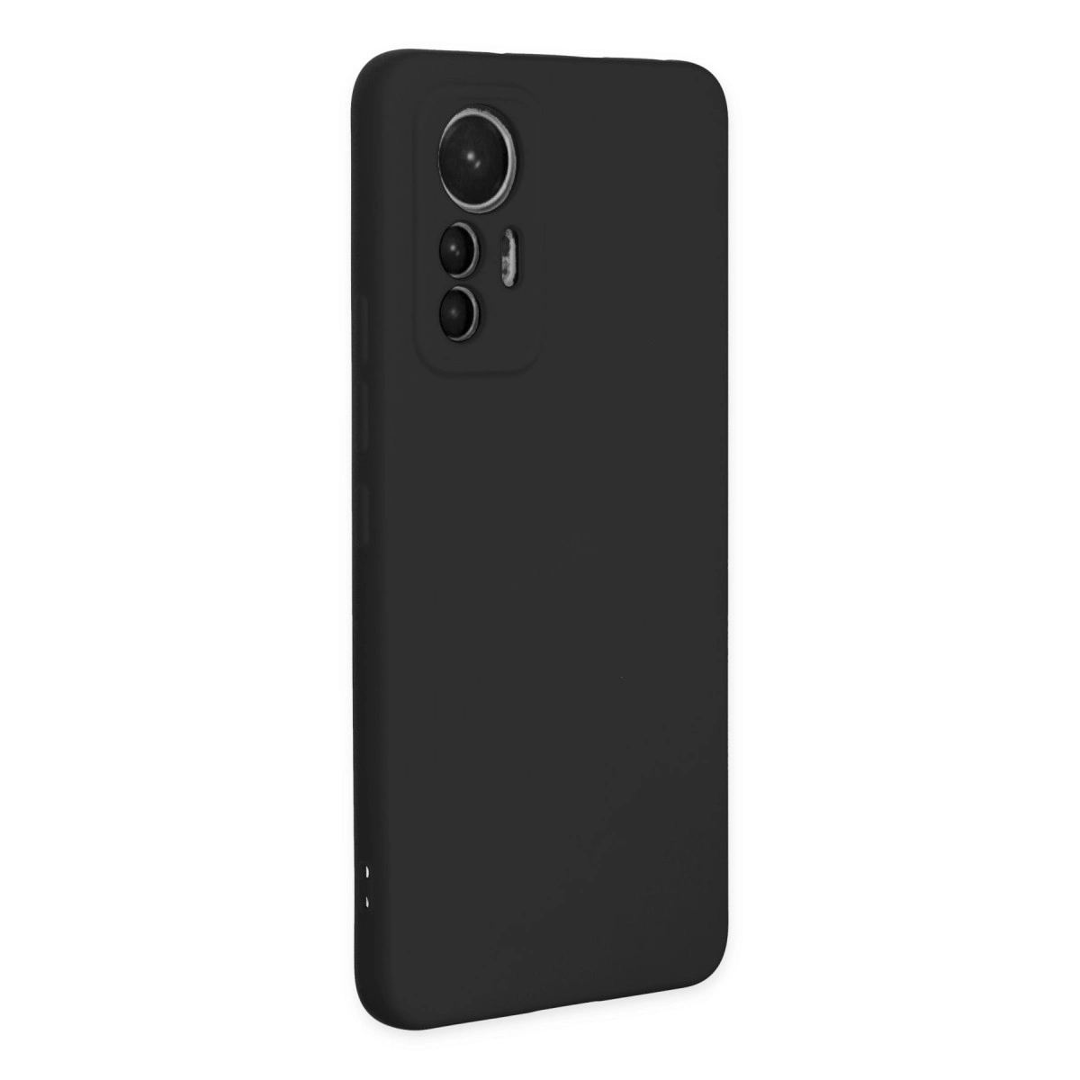 Xiaomi Mi 12 Lite Kılıf Nano İçi Kadife Silikon - Siyah