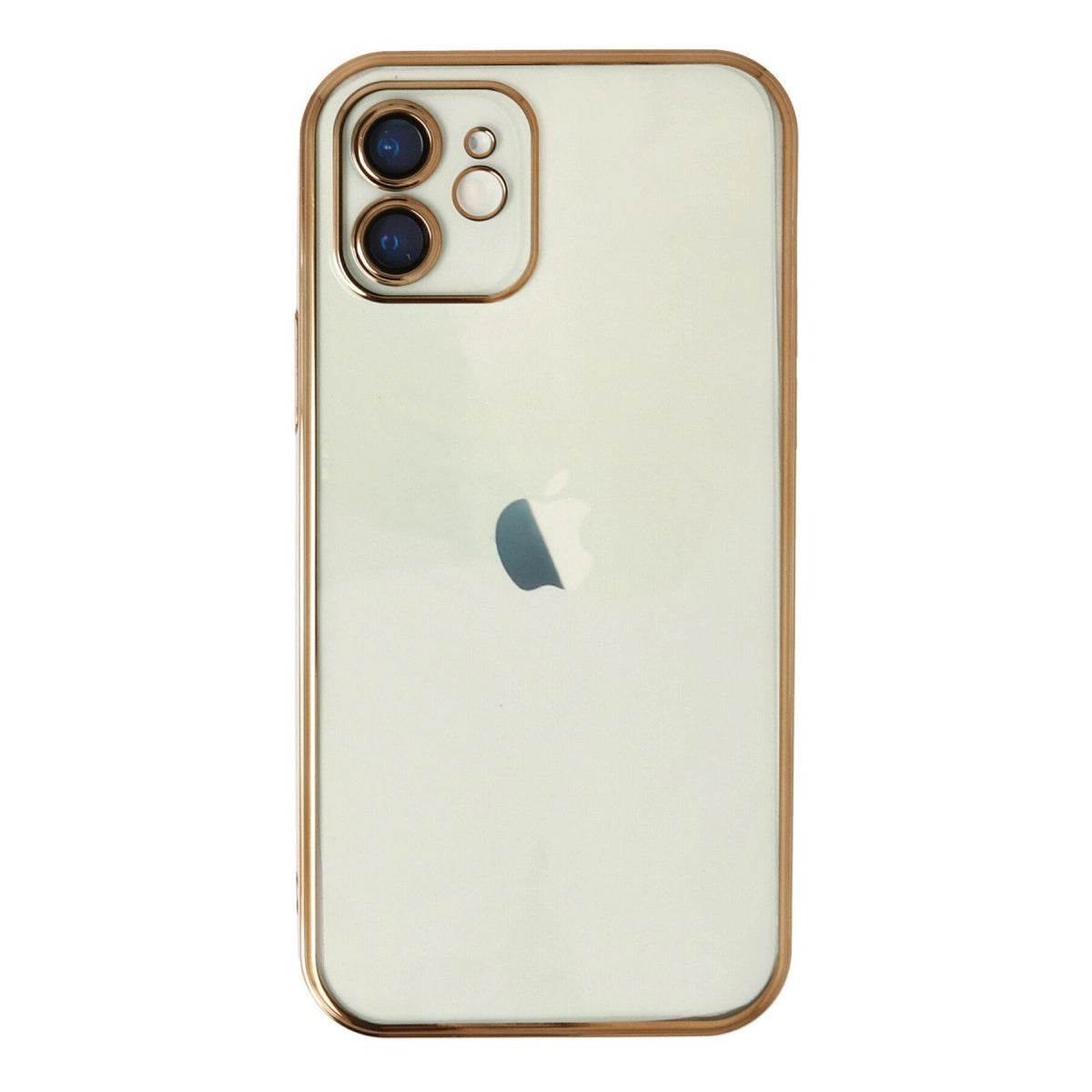 Apple İphone 12 Kılıf Razer Lensli Silikon - Gold