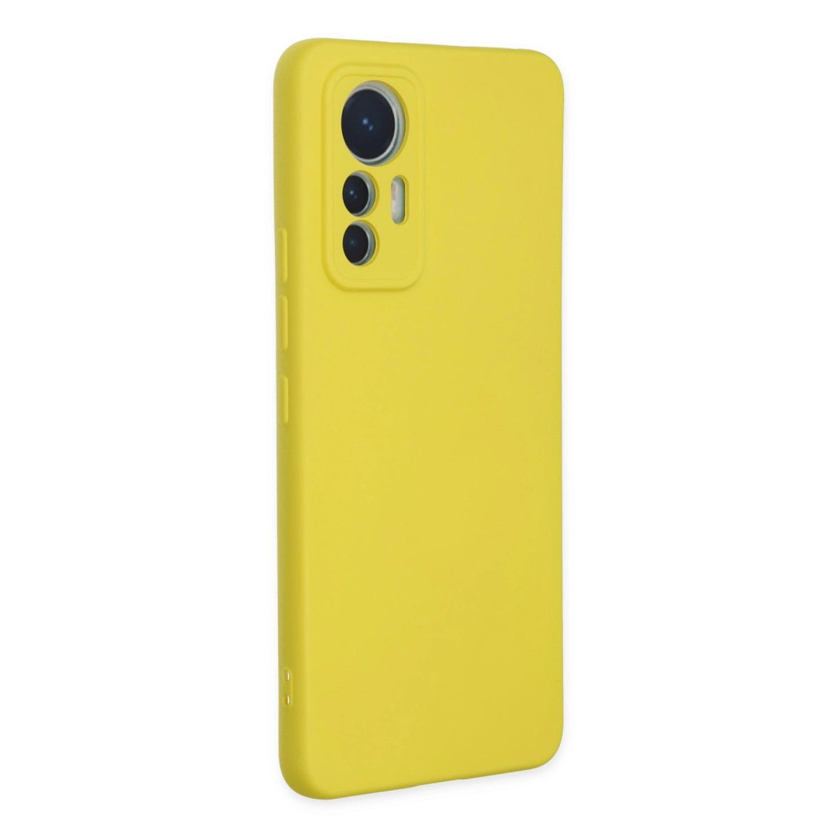 Xiaomi Mi 12 Lite Kılıf Nano İçi Kadife Silikon - Sarı