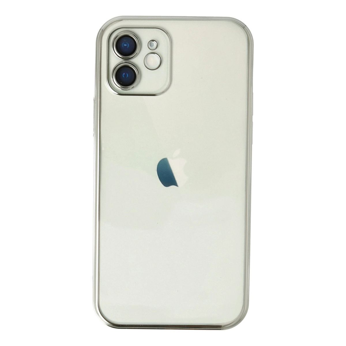 Apple İphone 12 Kılıf Razer Lensli Silikon - Gümüş