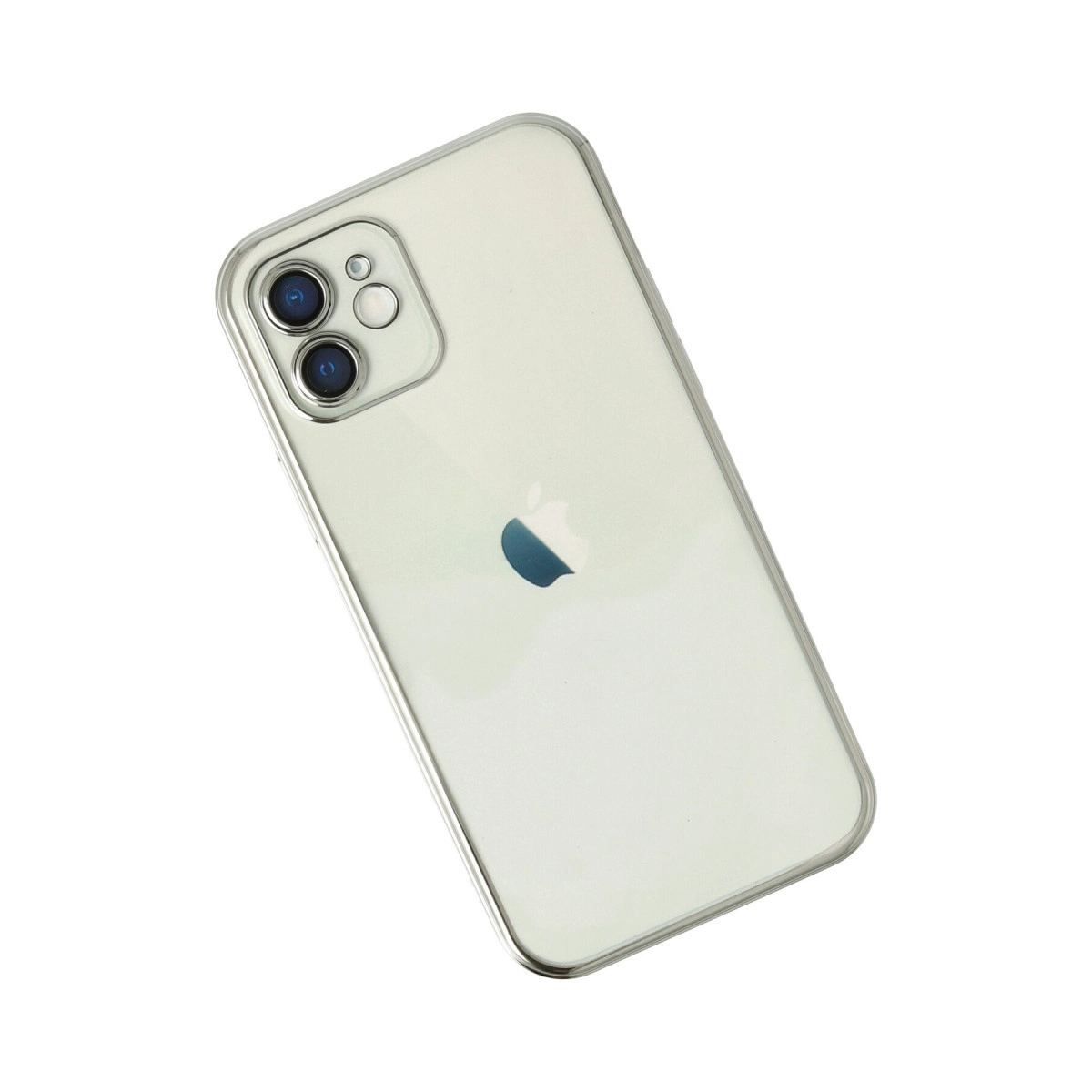 Apple İphone 12 Kılıf Razer Lensli Silikon - Gümüş