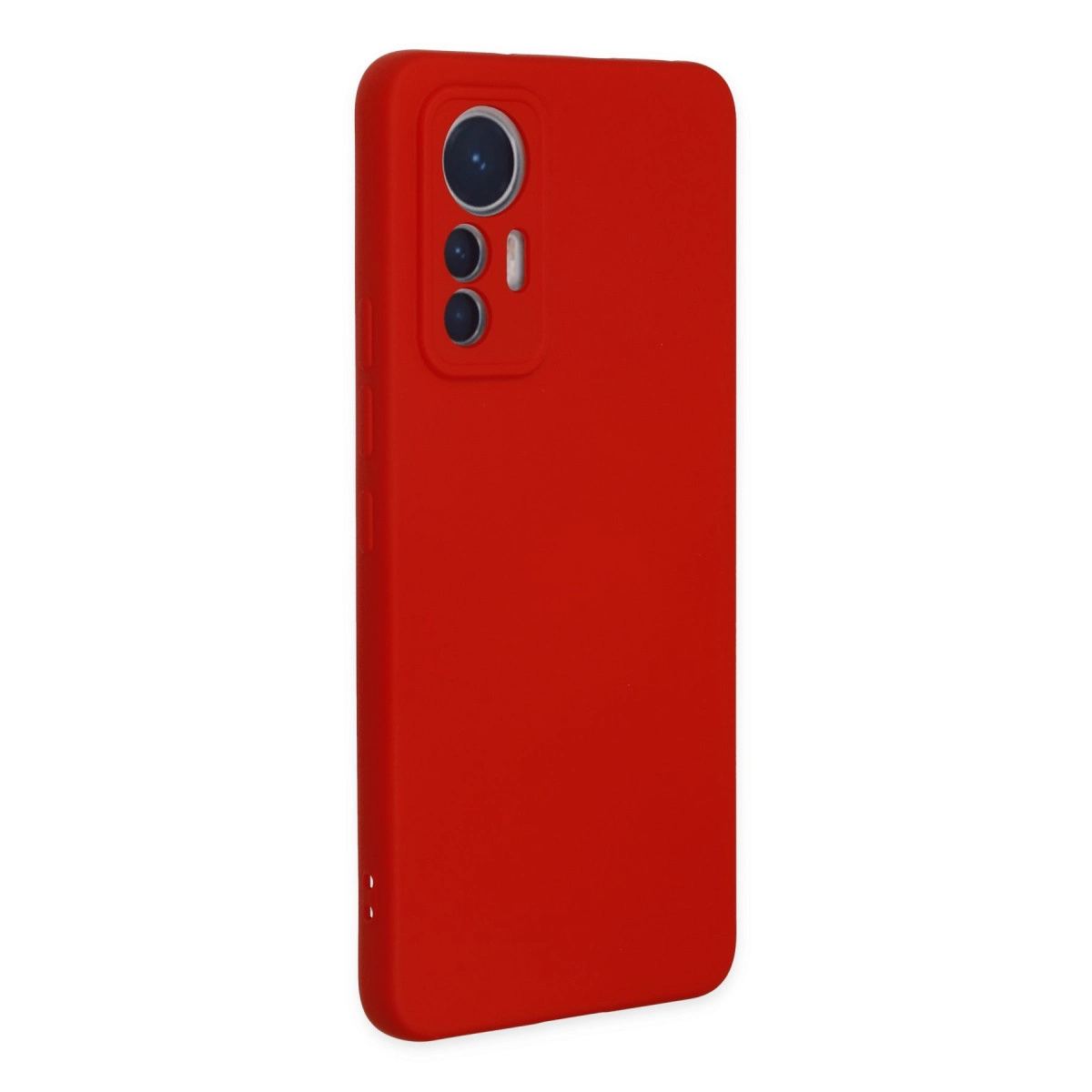 Xiaomi Mi 12 Lite Kılıf Nano İçi Kadife Silikon - Kırmızı