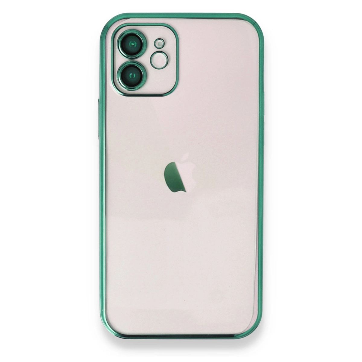 Apple İphone 12 Kılıf Razer Lensli Silikon - Yeşil