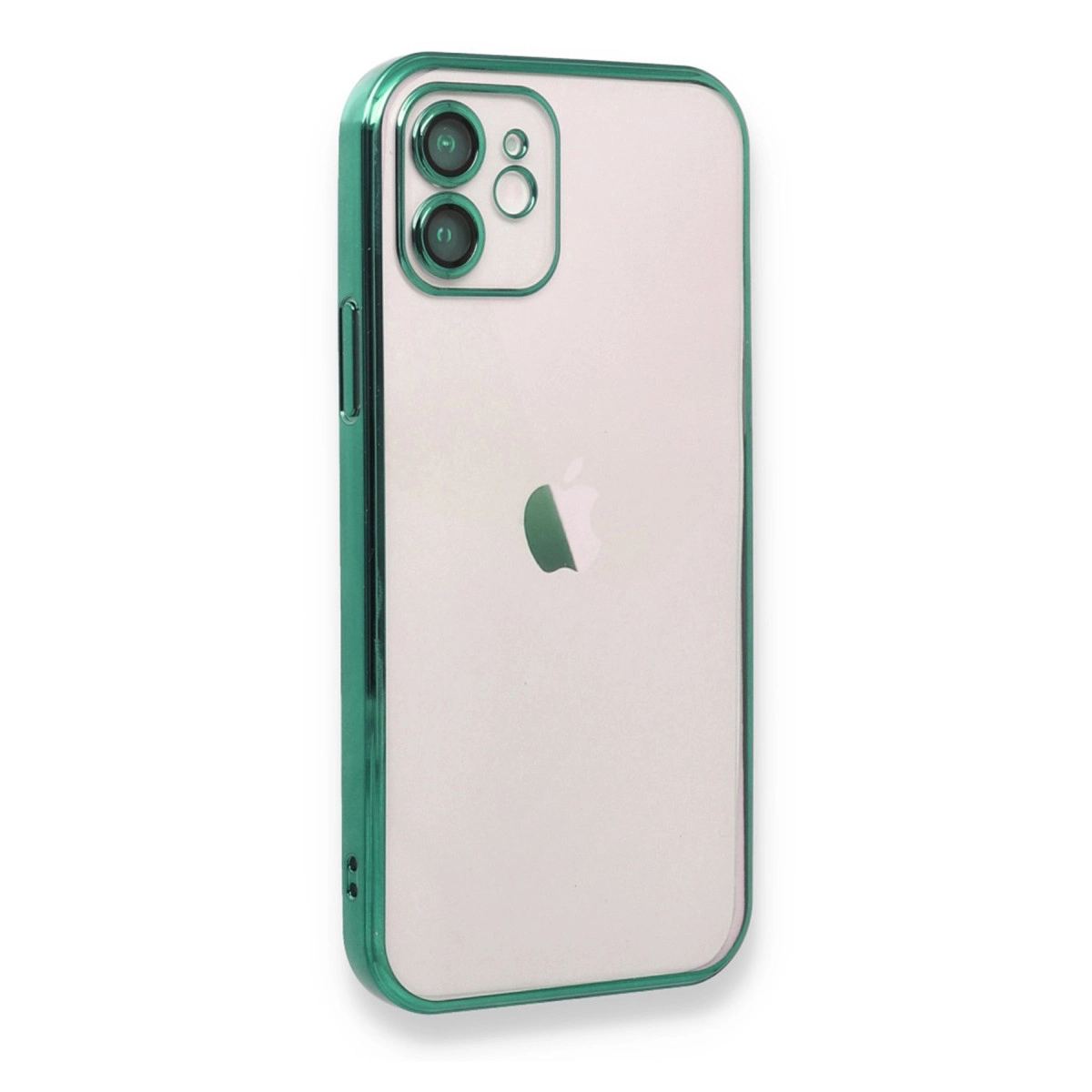Apple İphone 12 Kılıf Razer Lensli Silikon - Yeşil