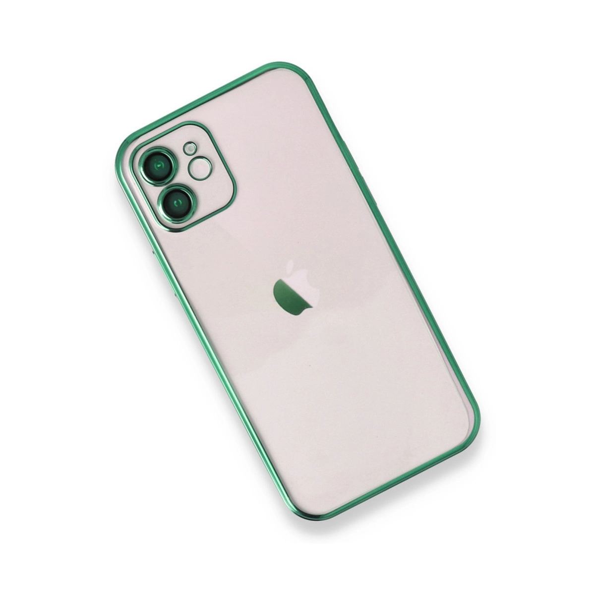 Apple İphone 12 Kılıf Razer Lensli Silikon - Yeşil