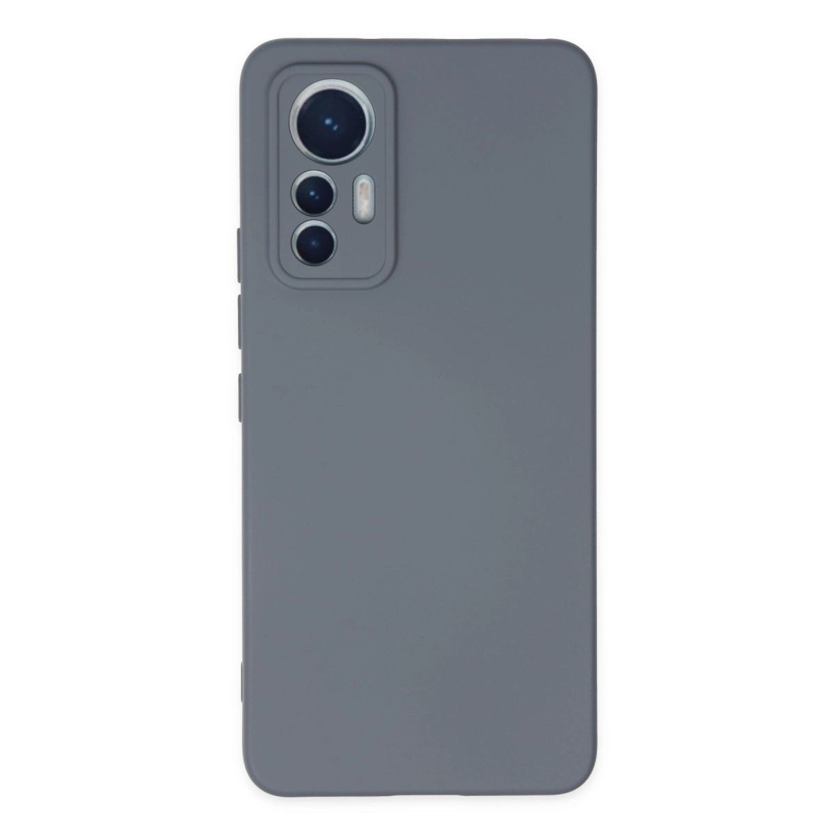 Xiaomi Mi 12 Lite Kılıf Nano İçi Kadife Silikon - Gri
