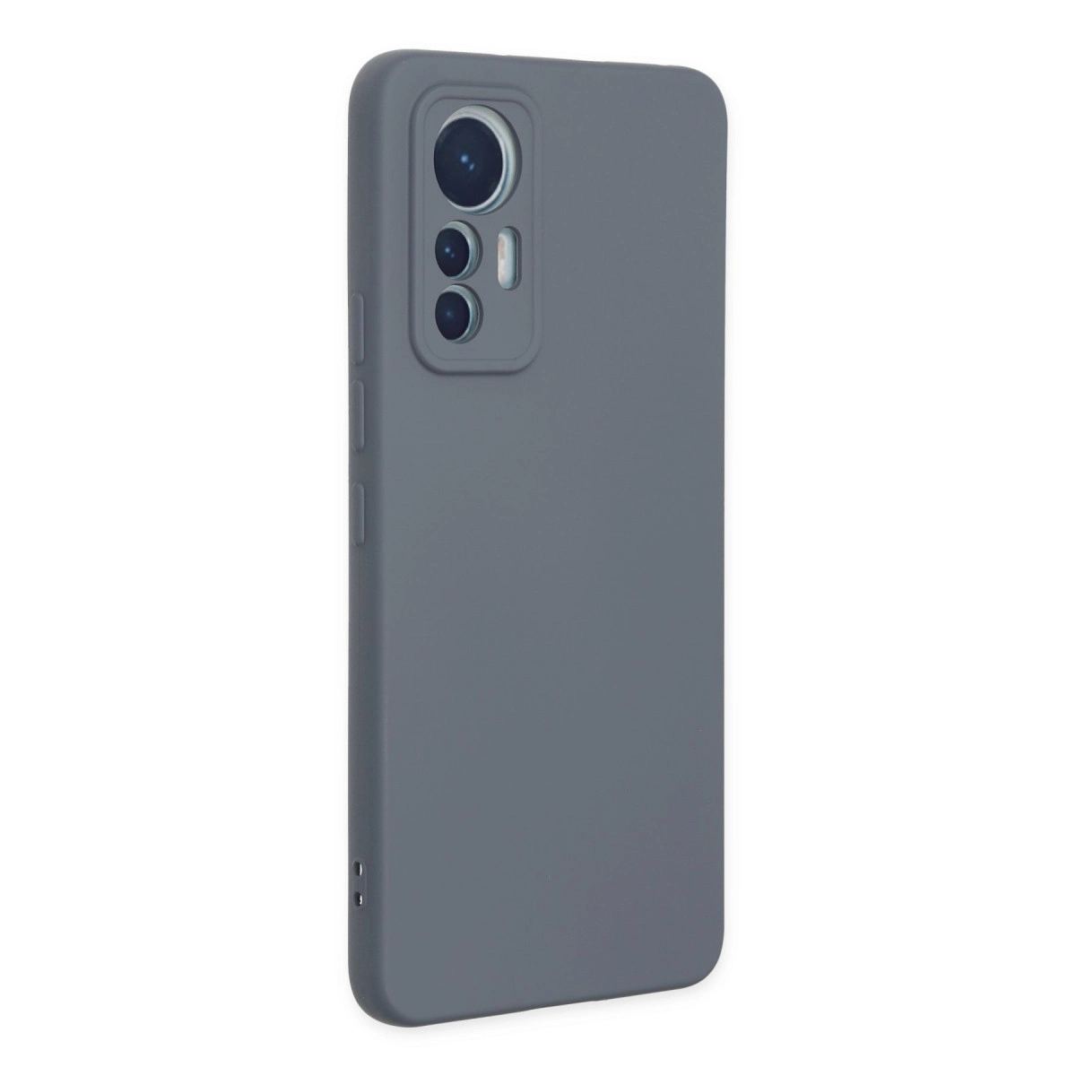 Xiaomi Mi 12 Lite Kılıf Nano İçi Kadife Silikon - Gri