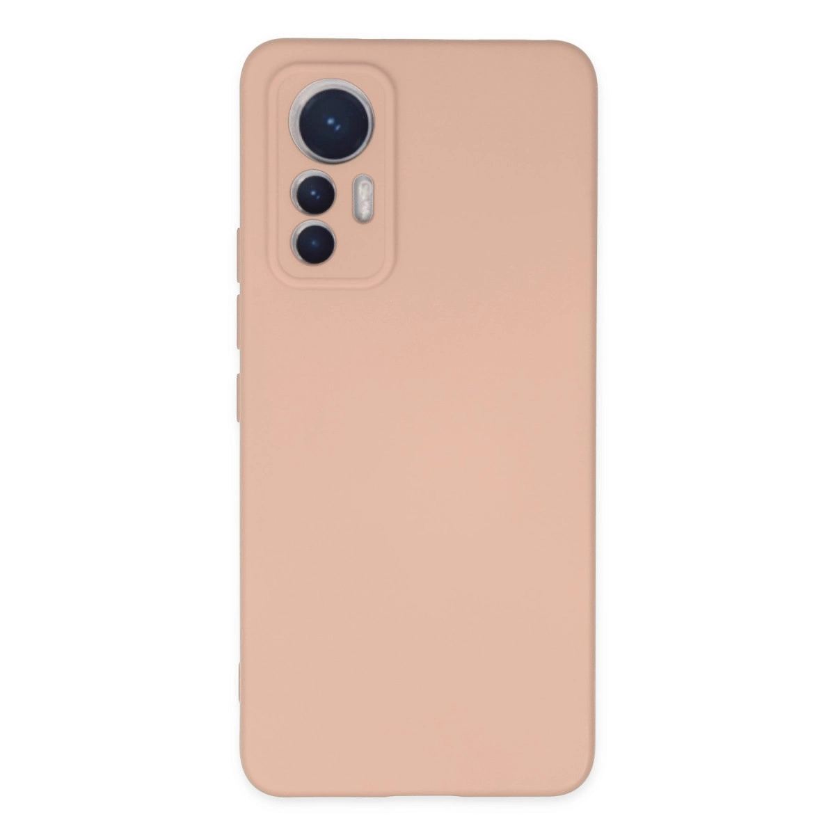 Xiaomi Mi 12 Lite Kılıf Nano İçi Kadife Silikon - Pudra