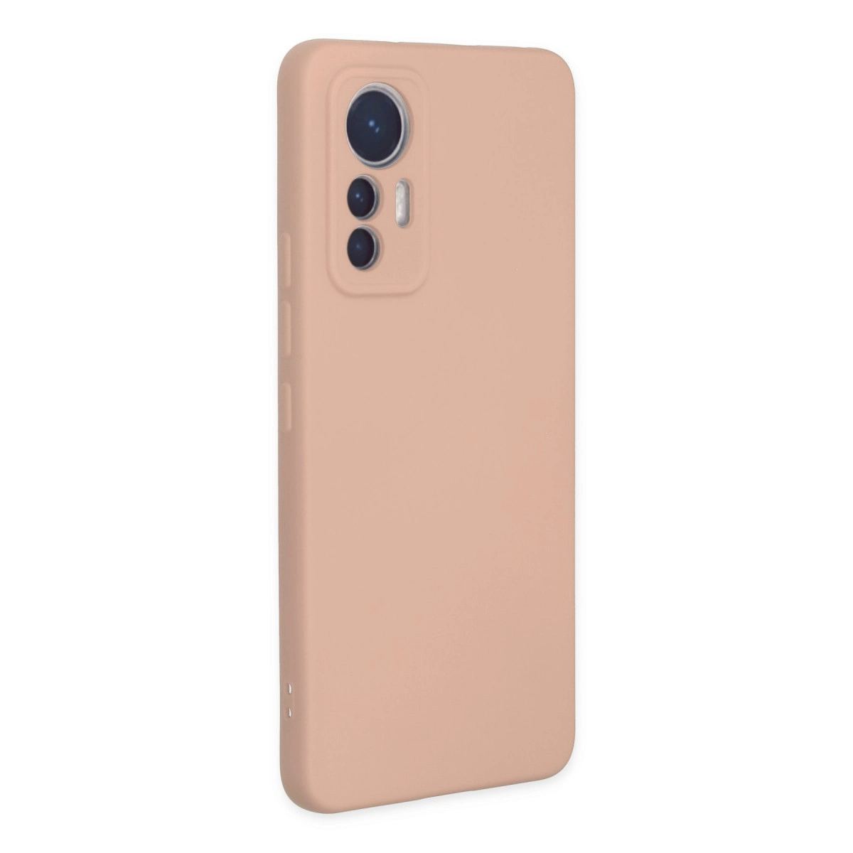 Xiaomi Mi 12 Lite Kılıf Nano İçi Kadife Silikon - Pudra