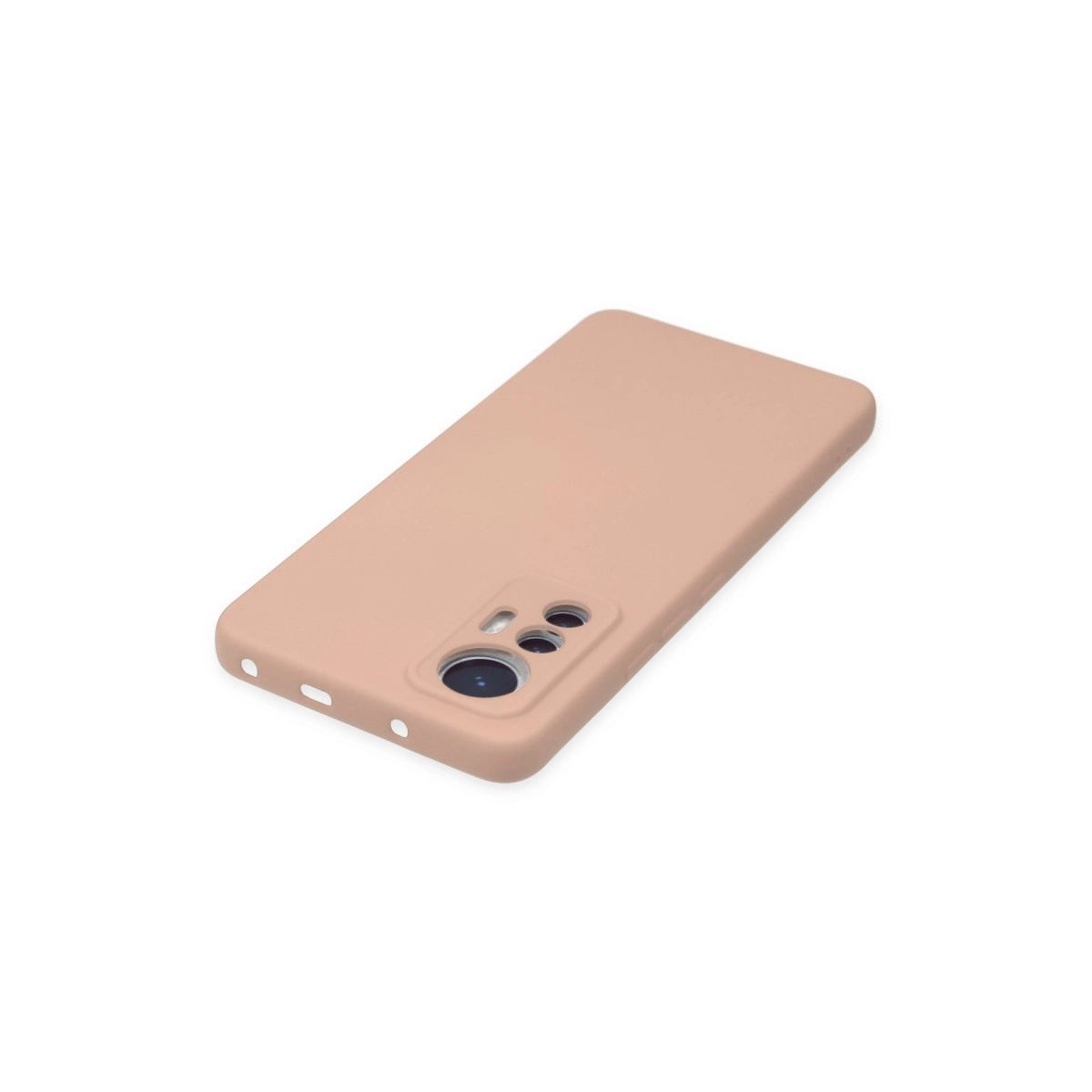 Xiaomi Mi 12 Lite Kılıf Nano İçi Kadife Silikon - Pudra