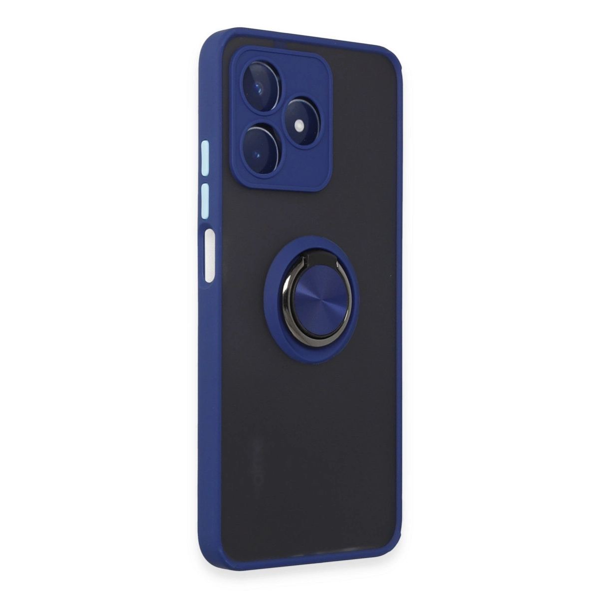 Realme C53 Kılıf Montreal Yüzüklü Silikon Kapak - Lacivert