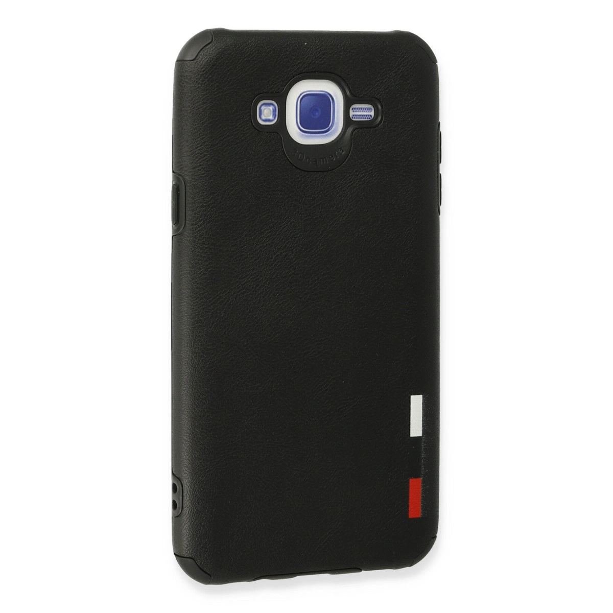 Samsung Galaxy J7 Kılıf Loop Deri Silikon - Siyah