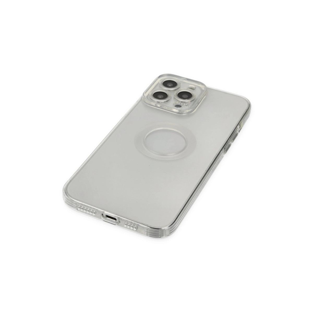 Apple İphone 14 Pro Max Kılıf Santa Lens Silikon - Şeffaf
