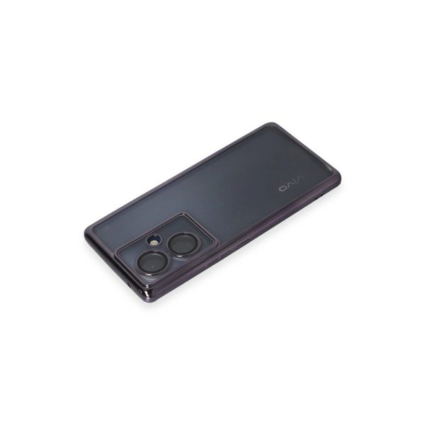 Vivo V29 Lite Kılıf Razer Lensli Silikon - Mor