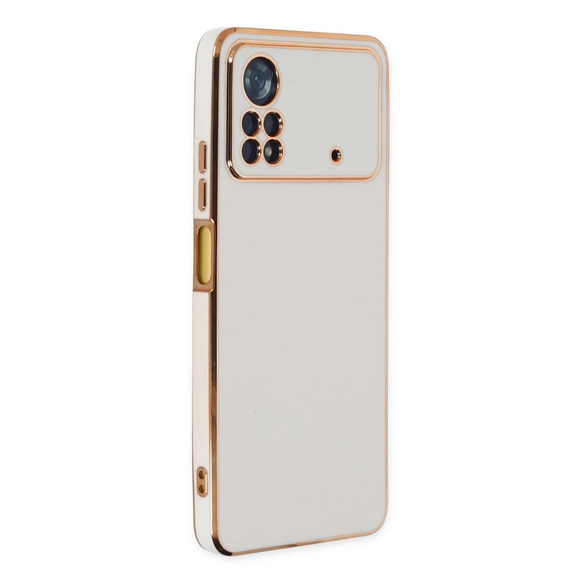Xiaomi Poco X4 Pro 5g Kılıf Volet Silikon - Beyaz