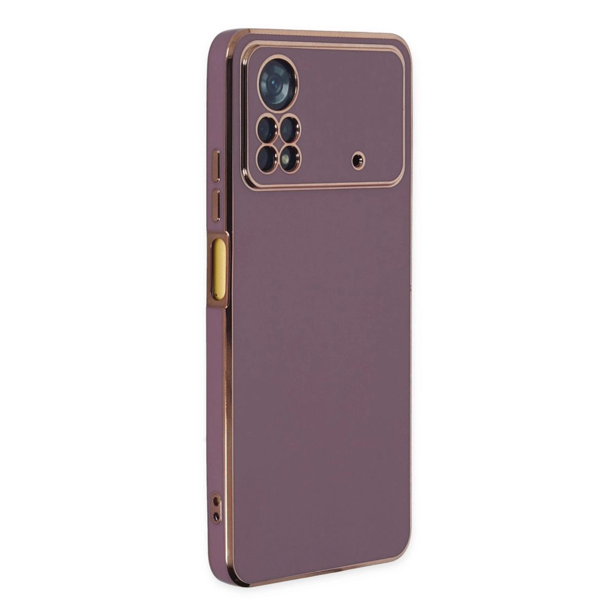Xiaomi Poco X4 Pro 5g Kılıf Volet Silikon - Mor