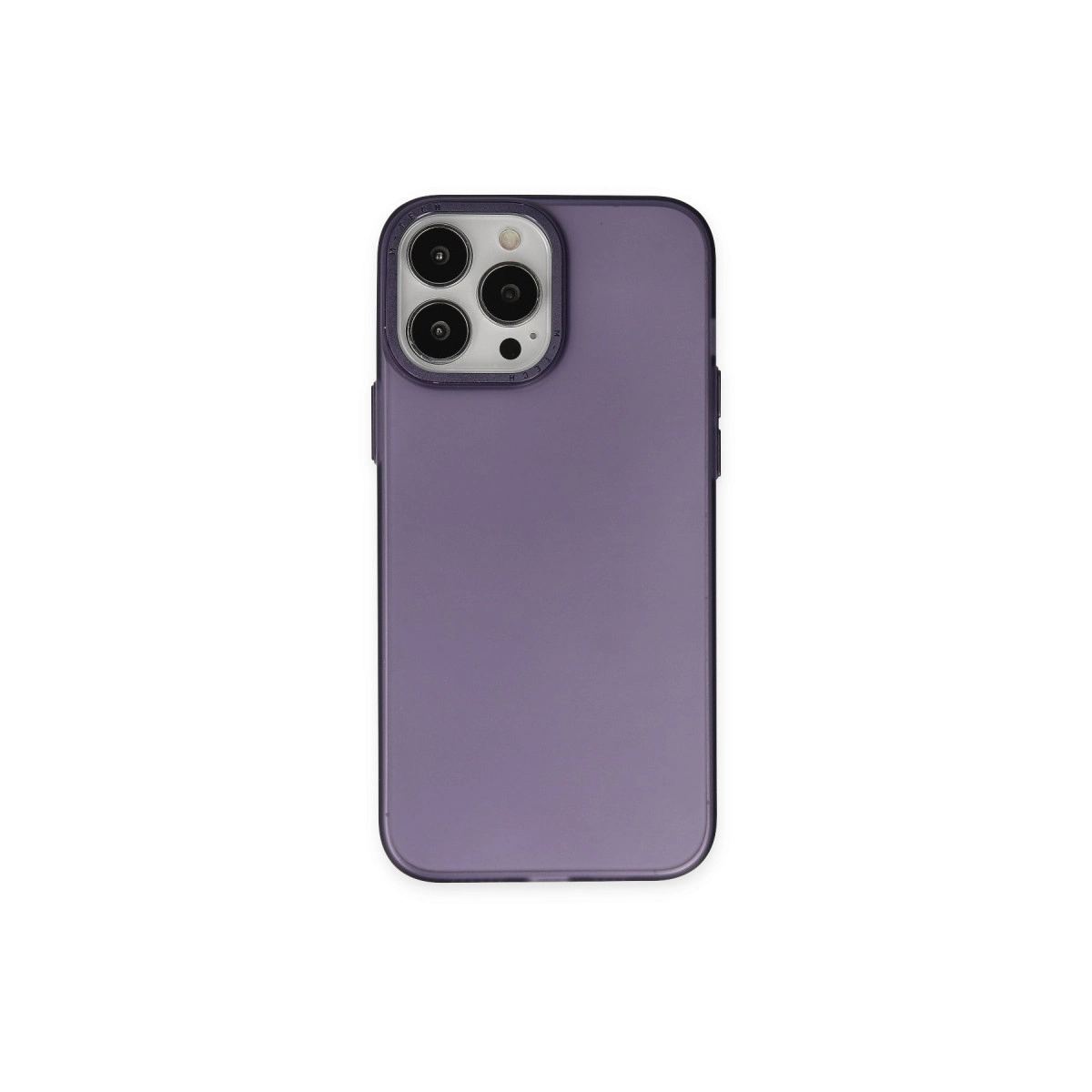 Apple İphone 14 Pro Max Kılıf Modos Metal Kapak - Derin Mor