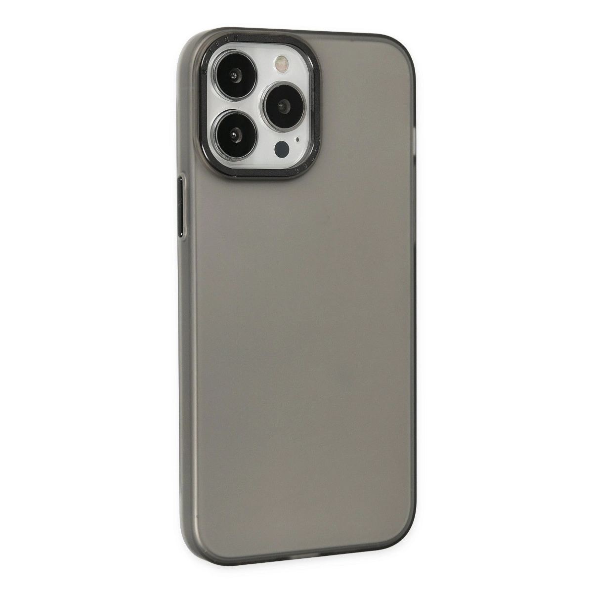 Apple İphone 13 Pro Max Kılıf Modos Metal Kapak - Siyah