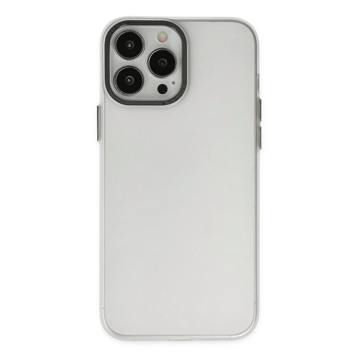 Apple İphone 13 Pro Max Kılıf Modos Metal Kapak - Şeffaf